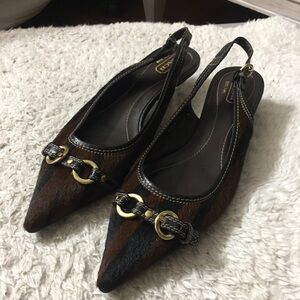 COACH kitten heel NWOT Italian leather women’s 9 1/2
